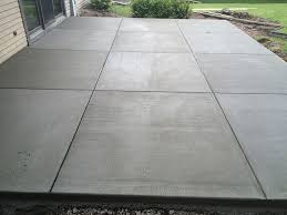 Modern concrete patio